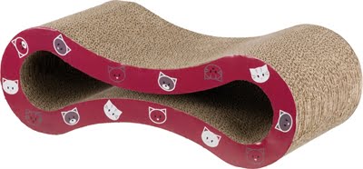 Trixie katten krabgolf mini met catnip wijnrood
