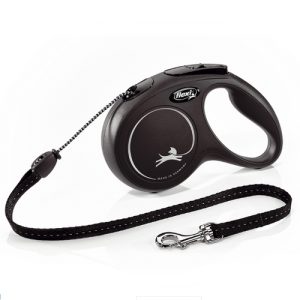 Flexi Rollijn Classic Cord M Zwart 5 meter