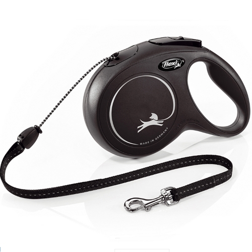Flexi Rollijn Classic Cord M Zwart 8 meter