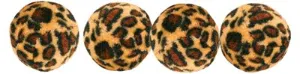TRIXIE SET BALLEN MET LUIPAARDPRINT PLUCHE